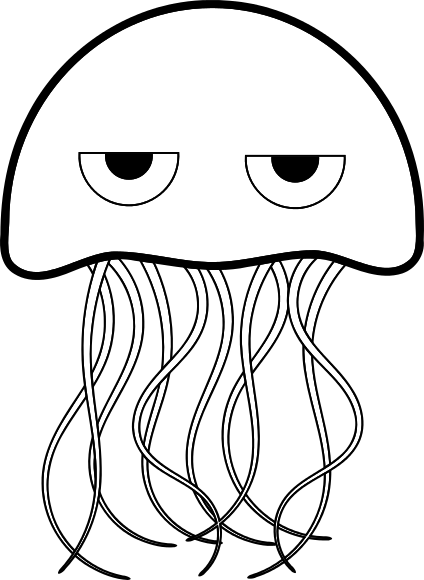 Jellyfish outline T