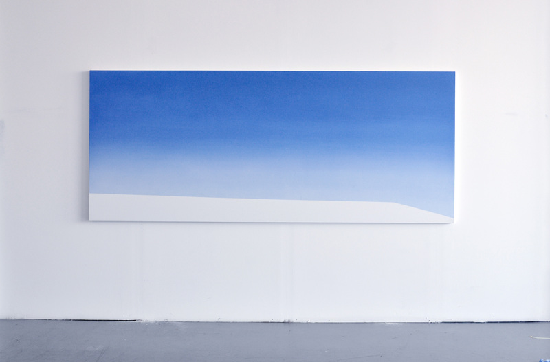 Priscilla Tea, Borders, 2016, oil on canvas, 120 x 290cm