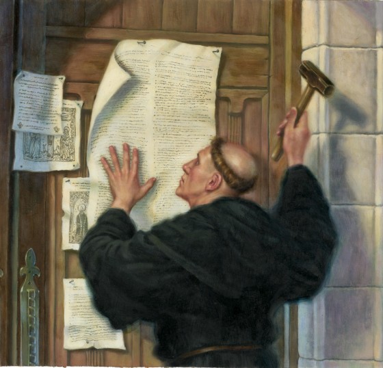 Luther nailing theses 560x538