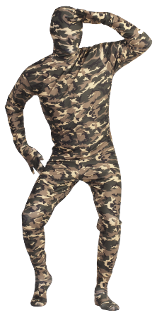 Adult camo skin suit costume 2